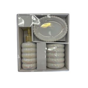 Iridescent Bathroom Accessory Set